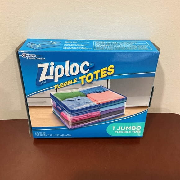Ziploc Flexible Totes Jumbo 22 Gallon Bag 1 Count New In Box - Picture 4 of 4